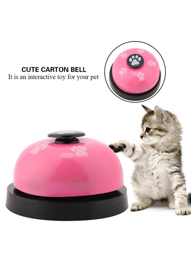 Pet Training Bell, Heavy Duty Metal Bell Door Bells For Potty Training Go Outside, Clear Ringing Telltale Bell With Non-Slip Rubber Base (Pack Of 1, Pink)