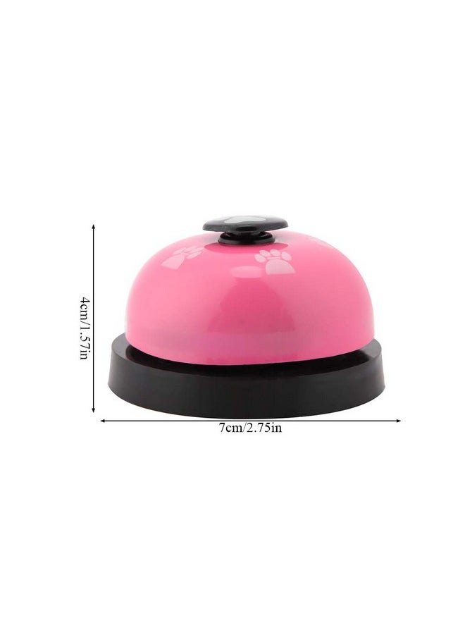 Pet Training Bell, Heavy Duty Metal Bell Door Bells For Potty Training Go Outside, Clear Ringing Telltale Bell With Non-Slip Rubber Base (Pack Of 1, Pink)