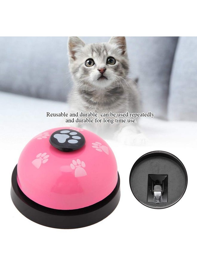 Pet Training Bell, Heavy Duty Metal Bell Door Bells For Potty Training Go Outside, Clear Ringing Telltale Bell With Non-Slip Rubber Base (Pack Of 1, Pink)