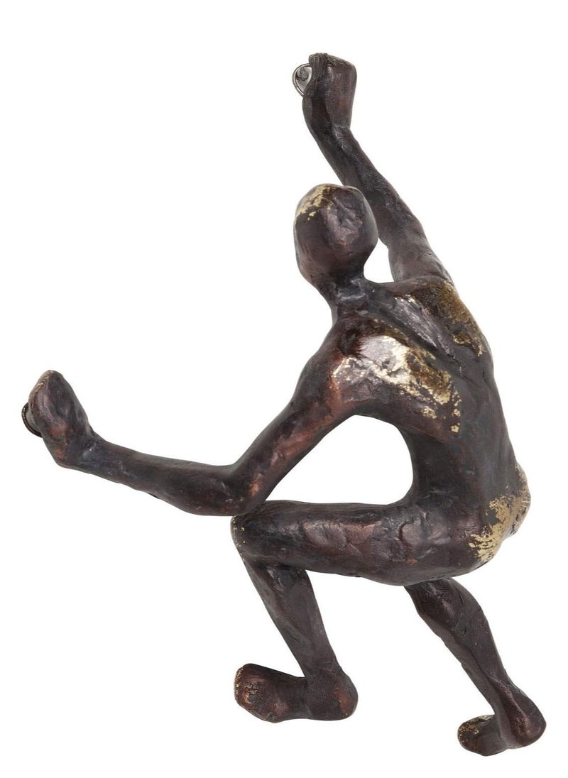 Climber Wall Decoration, Classic Bronze Figure, 14x23cm Motivational Accent for Desks or Bookshelves