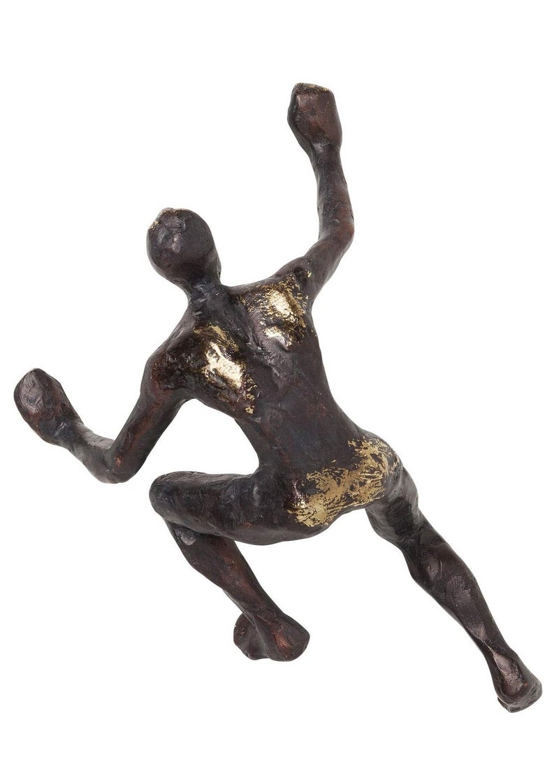 Climber Wall Decoration, Classic Bronze Figure, 14x23cm Motivational Accent for Desks or Bookshelves