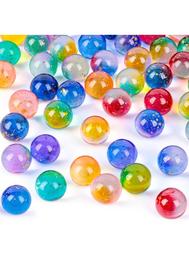 35Pcs Colorful Glass Marbles, Round Marble Beads Decorative Glass Gems For Collectable Kids Marble Games Home Decoration