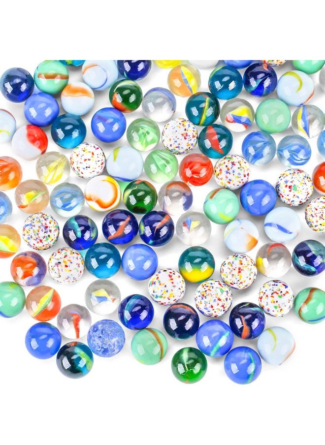 160Pcs Color Mixing Glass Marbles, 5/8