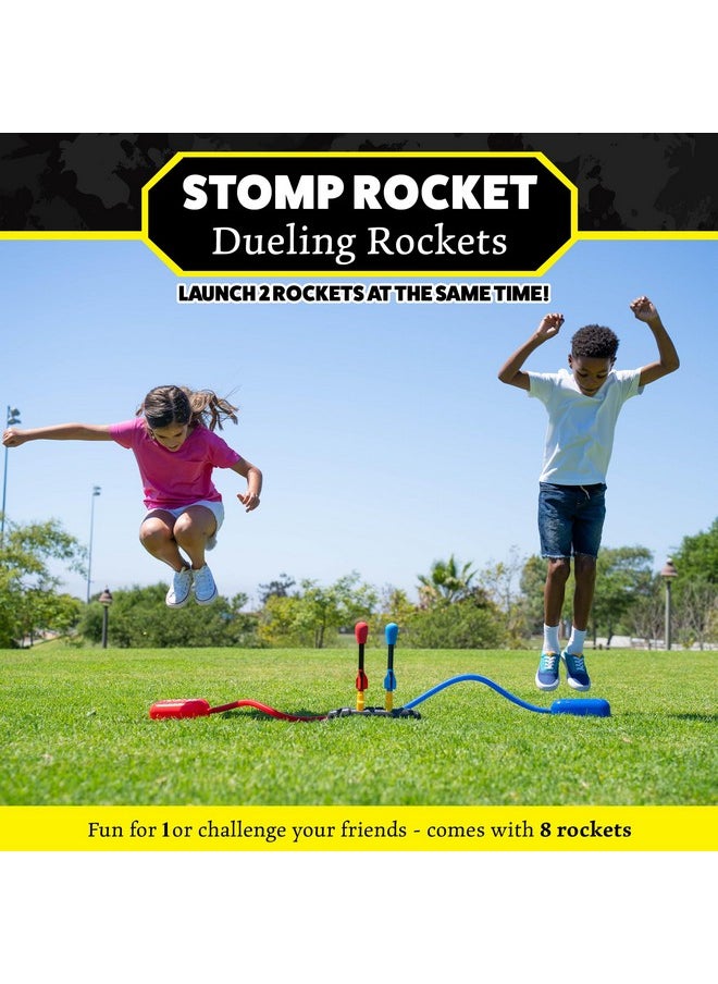 Original Dueling Rocket Launcher For Kids, 8 Rockets - Fun Backyard & Outdoor Kids Toys Gifts For Boys & Girls -Toy Foam Blaster Set Soars 200Ft - Multi-Player Launcher Stand