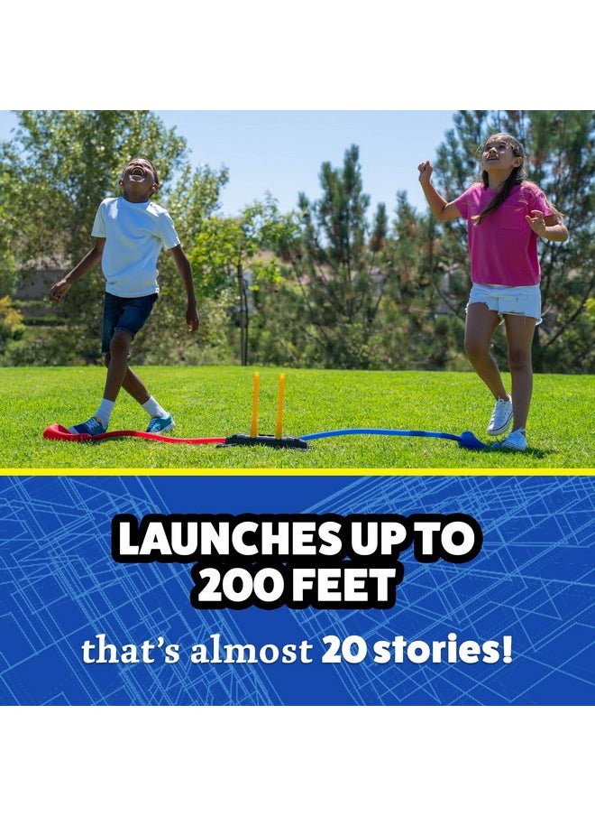 Original Dueling Rocket Launcher For Kids, 8 Rockets - Fun Backyard & Outdoor Kids Toys Gifts For Boys & Girls -Toy Foam Blaster Set Soars 200Ft - Multi-Player Launcher Stand