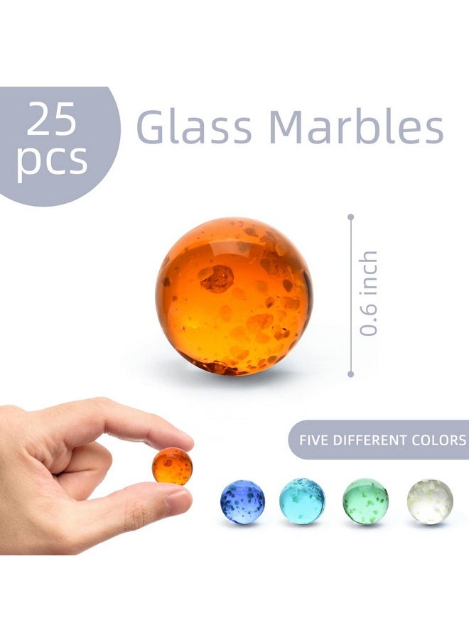 25 Pcs Marbles Glow In The Dark, Marbles Bulk Luminous Colorful Glass Marbles For Kids Marble Games Diy Home Decoration Halloween Treat Bags Gifts