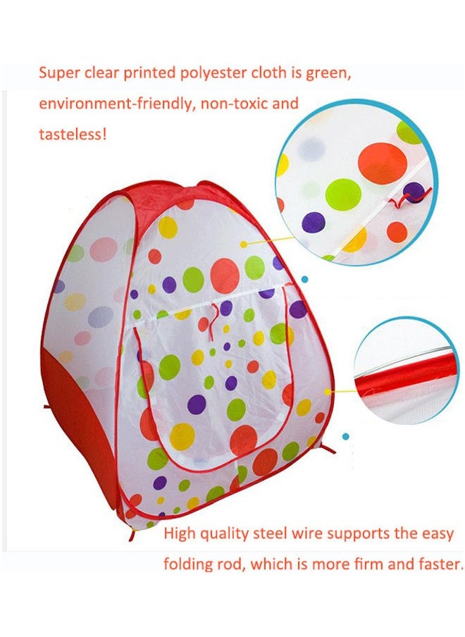 3-In-1 Folding Kids Play Tent With Tunnel Portable Outdoor Toy