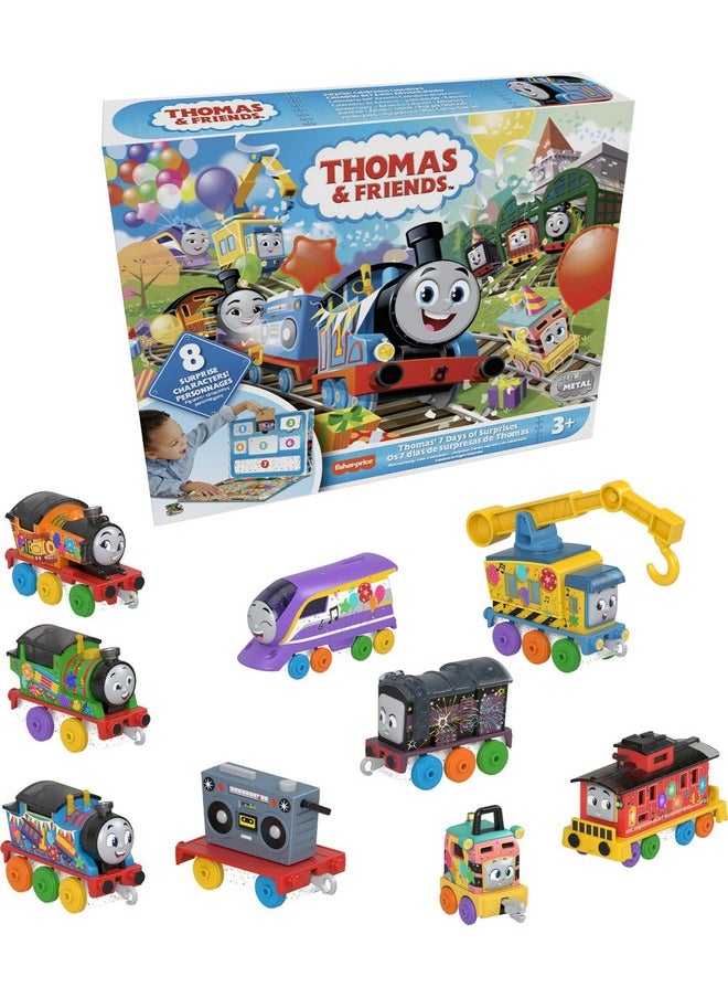 Toy Trains Toy Set Thomas’ 7 Days Of Surprises, 10-Piece Diecast Vehicles With Cargo For Kids Ages 3+ Years (Amazon Exclusive)