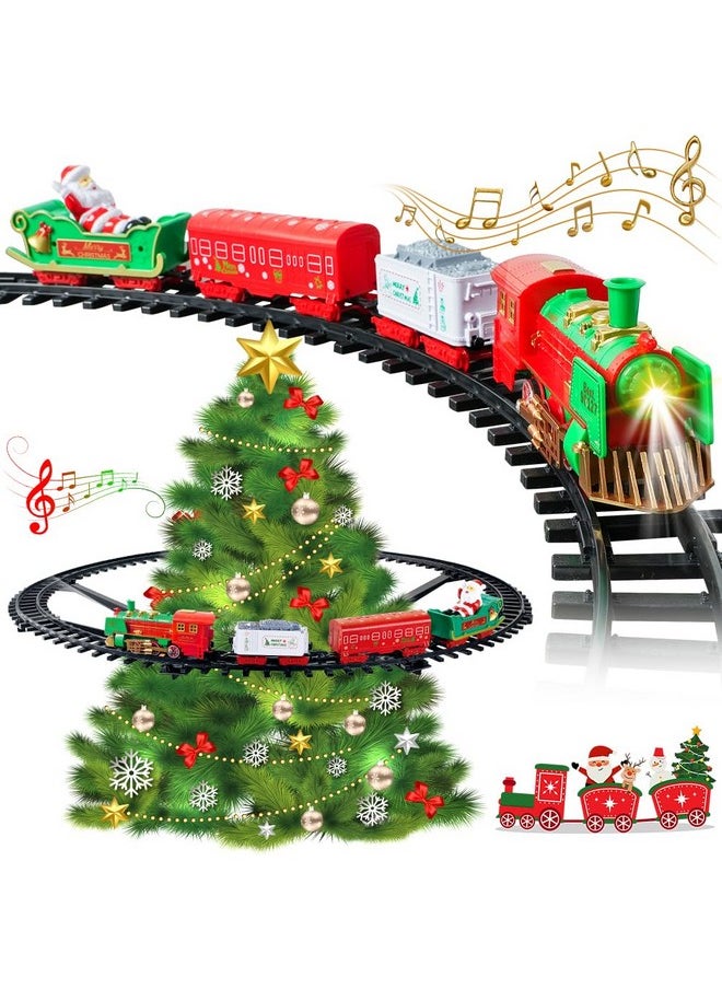 Hanging Christmas Train Set - Christmas Train Toy With Light & Sound For Boys Girls, Train Toy Set Around Under The Christmas Tree, Best Christmas Decoration Indoor For Families