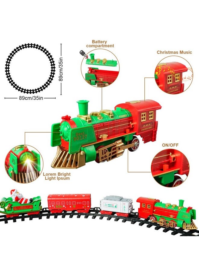 Hanging Christmas Train Set - Christmas Train Toy With Light & Sound For Boys Girls, Train Toy Set Around Under The Christmas Tree, Best Christmas Decoration Indoor For Families