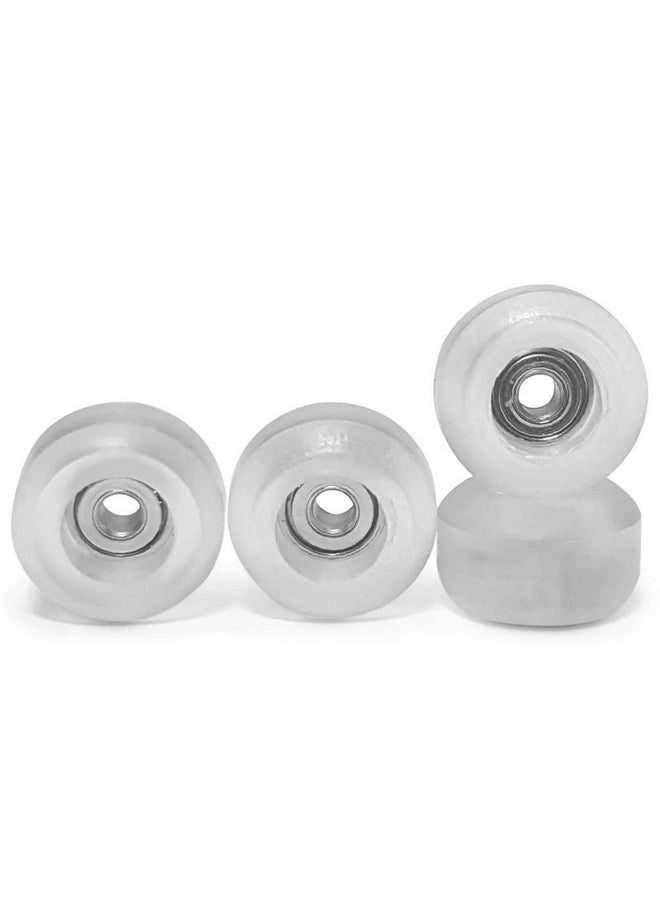 Thane Fingerboard Bearing Wheels, Clear - Set Of 4 Wheels - Durable Material With A Hard Durometer - Teak Tuning