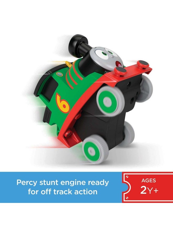 Toddler Toy Train Press ‘N Go Stunt Percy Engine For Racing Pretend Play Preschool Kids Ages 2+ Years