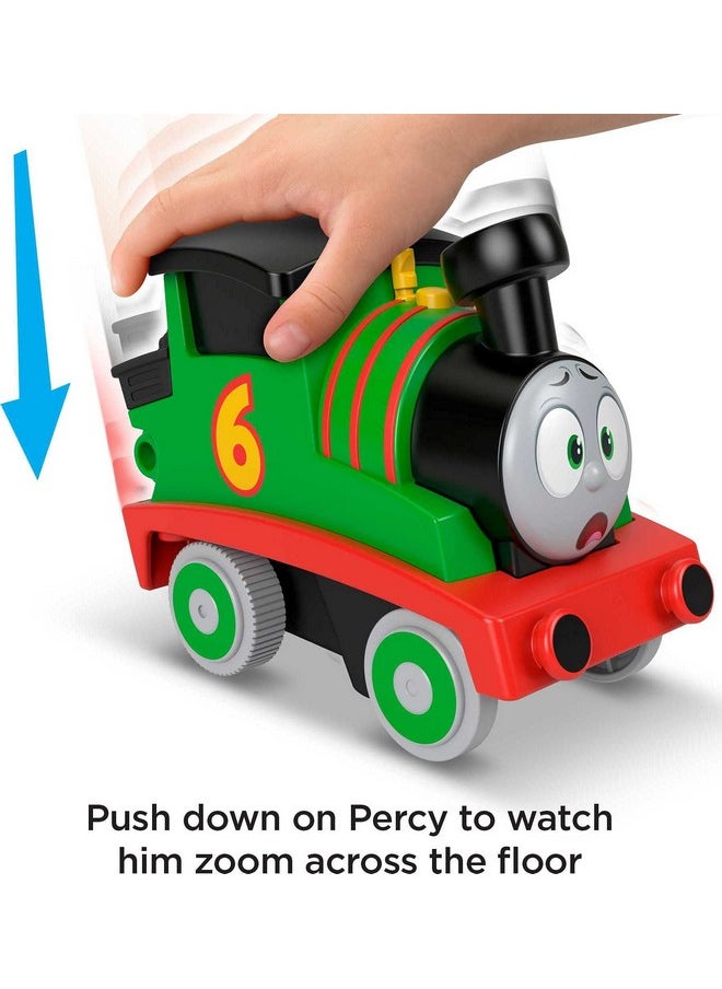 Toddler Toy Train Press ‘N Go Stunt Percy Engine For Racing Pretend Play Preschool Kids Ages 2+ Years