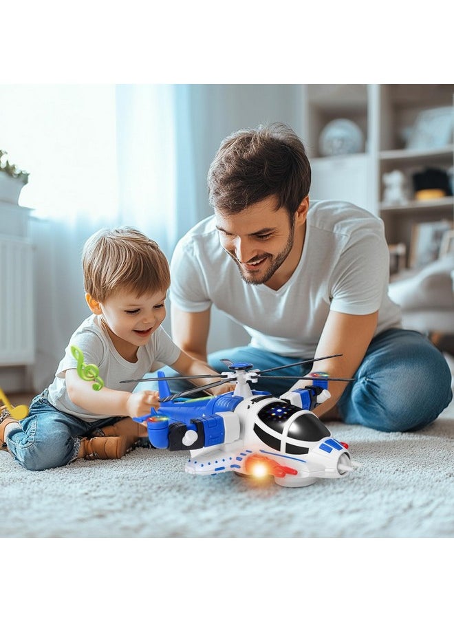 Toddler Airplane Toys For Boys, Helicopter Toys With Sounds And Lights, Birthday Gifts Plane Toys For Boys 3 4 5 Year Old