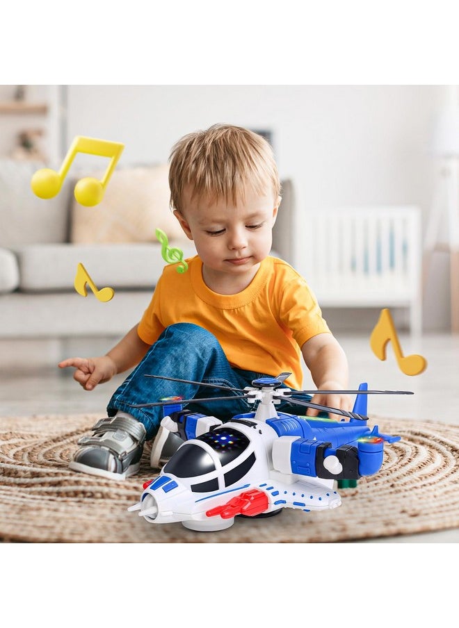 Toddler Airplane Toys For Boys, Helicopter Toys With Sounds And Lights, Birthday Gifts Plane Toys For Boys 3 4 5 Year Old