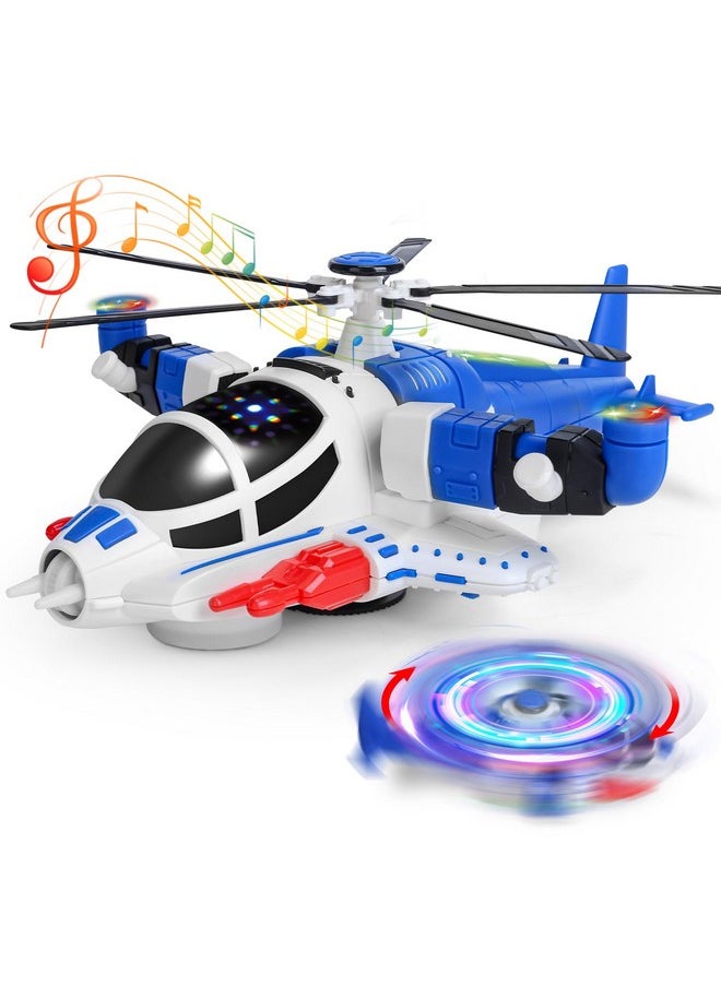 Toddler Airplane Toys For Boys, Helicopter Toys With Sounds And Lights, Birthday Gifts Plane Toys For Boys 3 4 5 Year Old