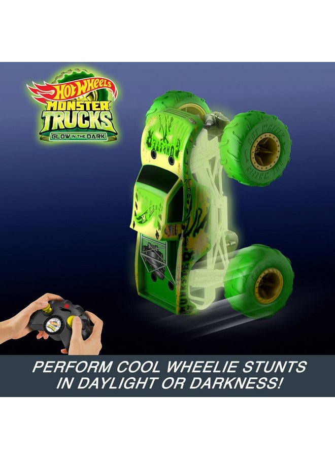 Monster Trucks Rc Toy, Remote-Control 1:15 Scale Gunkster, Glows In The Dark & Has Terrain Action Tires With Off-Roading Capability