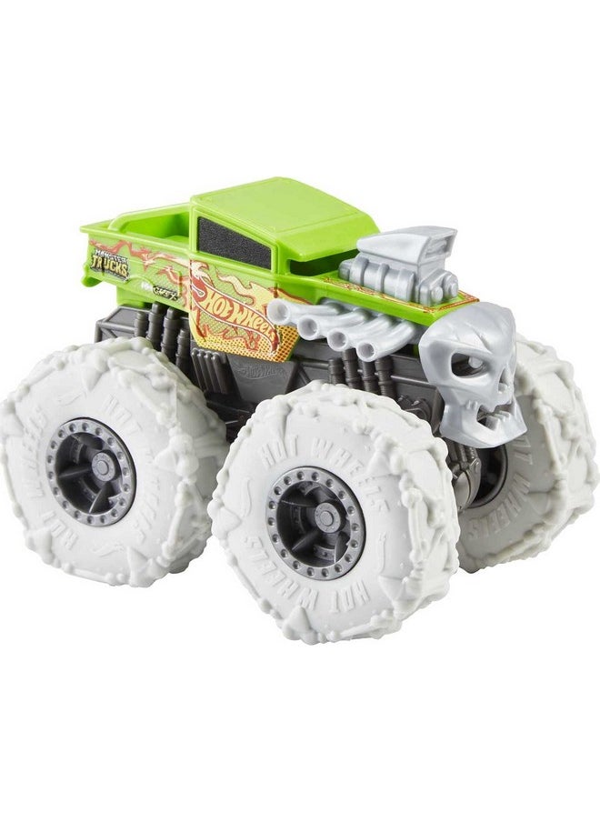 Monster Trucks Twisted Tredz Vehicles, Creature-Themed 1:43 Scale Toy Truck With Pull-Back Motor & Giant Wheels, Gift For Kids Ages 3 Years Old & Up