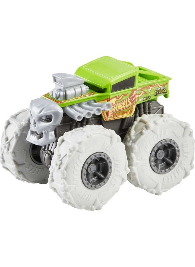 Monster Trucks Twisted Tredz Vehicles, Creature-Themed 1:43 Scale Toy Truck With Pull-Back Motor & Giant Wheels, Gift For Kids Ages 3 Years Old & Up