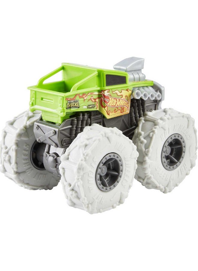 Monster Trucks Twisted Tredz Vehicles, Creature-Themed 1:43 Scale Toy Truck With Pull-Back Motor & Giant Wheels, Gift For Kids Ages 3 Years Old & Up