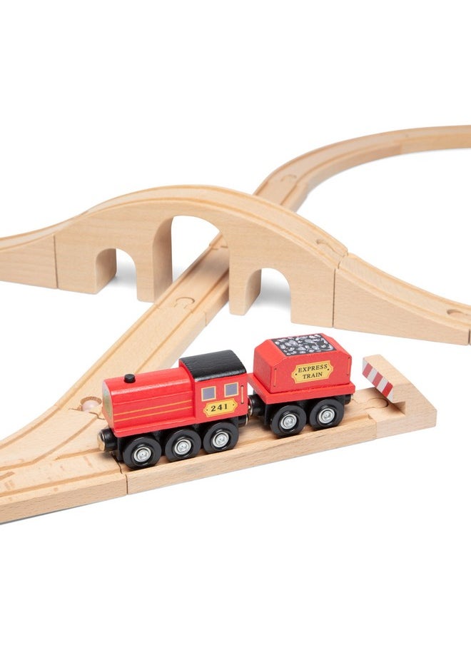 Classic Wooden Figure Eight Train Set (22 Pcs)