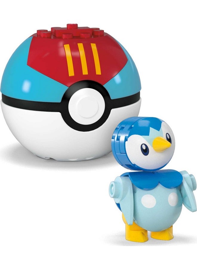 Pokémon Action Figure Building Toys Set, Poké Ball 2-Pack, Togepi And Piplup With 41 Pieces, For Kids