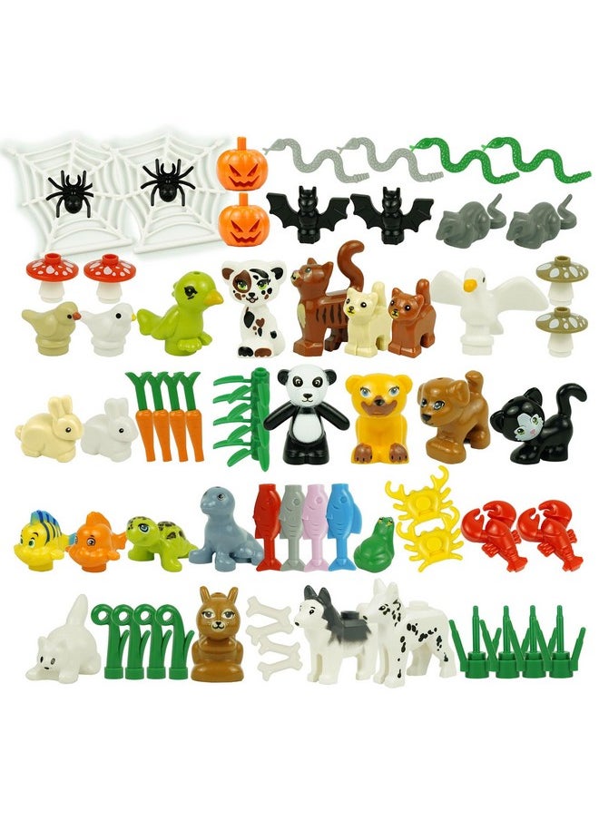 Friends Animals Figures Set, City Building Block Parts And Pieces, Farm Zoo Sea People Pets Animal Accessories Bricks Toy Gift For Kids, Educational Toys Fit With Major Brand