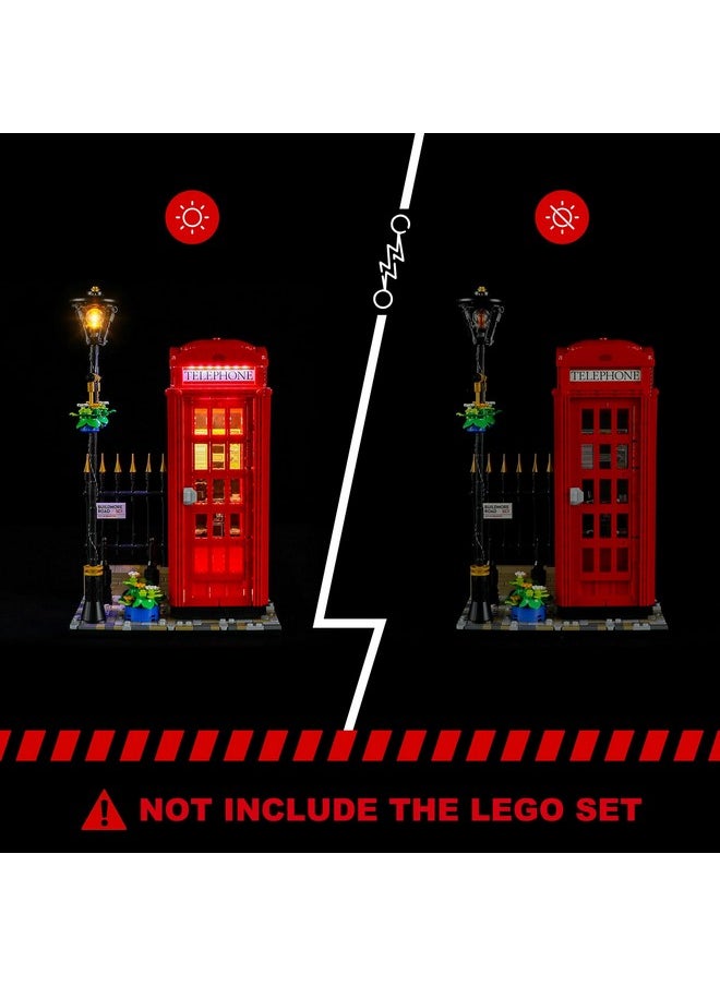 Light Kit For Lego-21347 Red London Telephone Box - Compatible With Lego Ideas Building Set- Not Include Lego Set