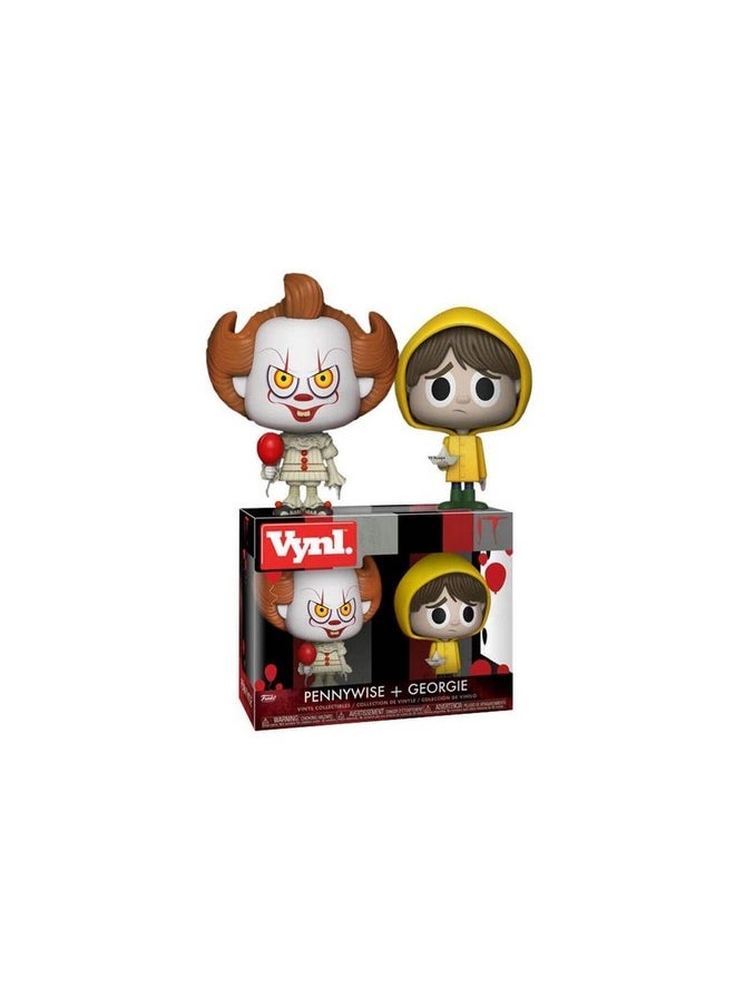 Stephen King It Movie Pennywise The Clown And Georgie 2 Collectible Vinyl Figures Standard Multicolor