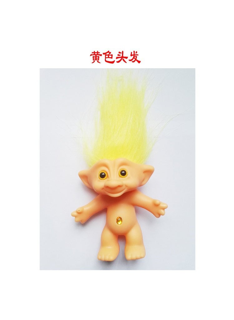 Vintage Troll Dolls 10cm Long Hair Colorful