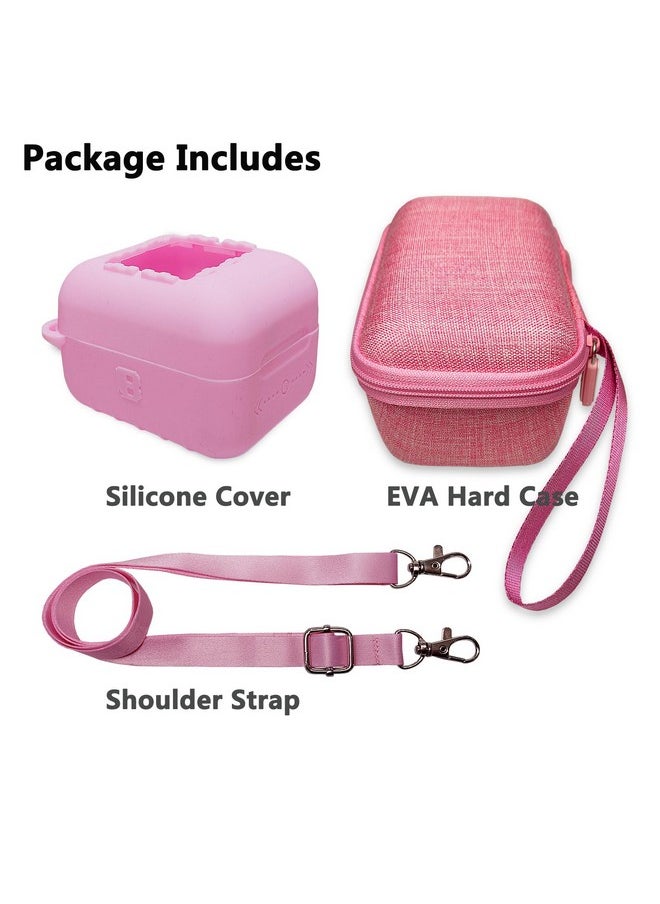 Hard Carrying Case And Silicone Cover For Bitzee Interactive Toy Digital Pet Case, Accessories Case For Bitzee Virtual Electronic Pets (Pink Case Only)