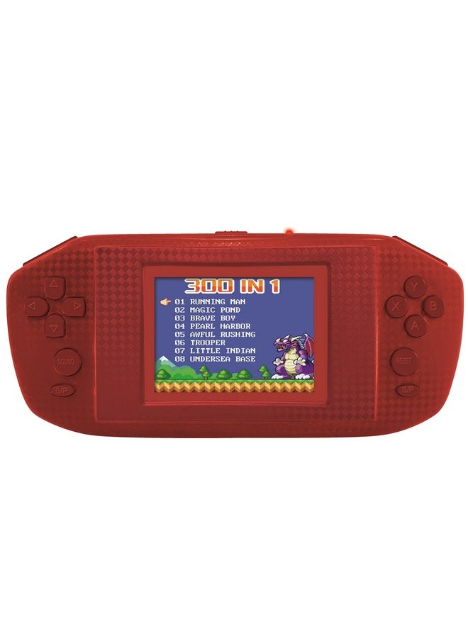 300 Video Game Handheld Console - Red