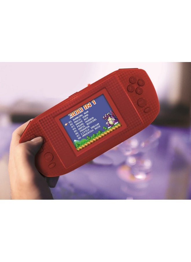 300 Video Game Handheld Console - Red