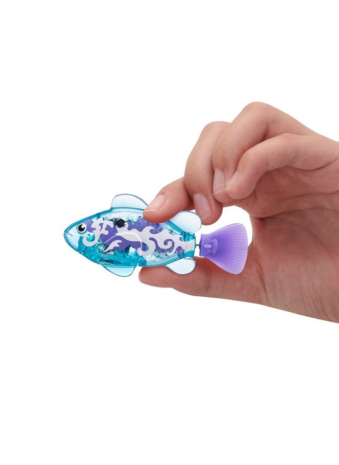 Robo Fish Robotic Swimming Fish (Teal + Orange) By Zuru Water Activated, Changes Color, Comes With Batteries, Amazon Exclusive (2 Pack) Series 3