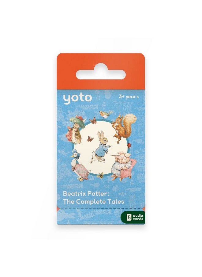 Beatrix Potter: The Complete Tales - 5 Kids Audio Cards For Use With Player & Mini All-In-1 Audio Player, Educational Screen-Free Listening With Fun Playtime Bedtime Travel Stories, Ages 3+