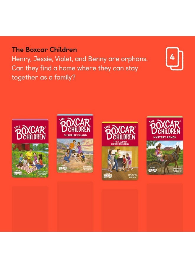 The Boxcar Children Collection - 4 Kids Audio Cards For Use With Player & Mini All-In-1 Audio Player, Screen-Free Listening With Fun Stories For Playtime Bedtime & Travel, Ages 7+