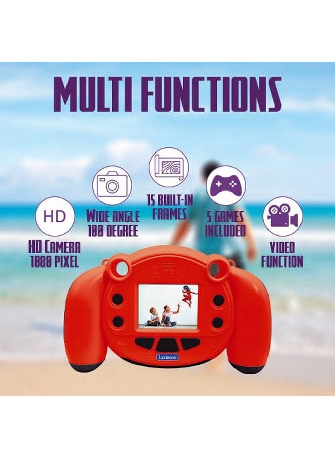 - Miraculous - 4-In-1 Kids Camera With Photo, Video, Audio And Game Functions, 32Gb Sd Card Included - Dj080Mi