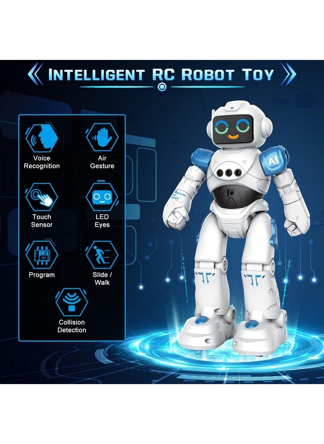 Robot Toys For Kids - Smart Talking Voice Remote Control Robot, Gesture Sensing Programmable Emo Robot Toy For Age 3 4 5 6 7 8 Year Old Boys Girls Birthday Gift Present