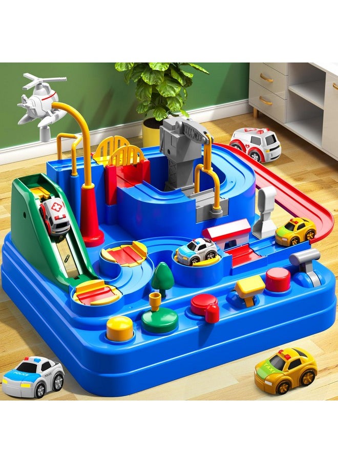 Boys Toys Car Track, Kids Race Track City Rescue Toy For 3 4 5 6 7 Years Old Boys Girls - Car Toys With 3 Cars, Car Track Toys For Boys Age 3, Birthday Gifts Toys For Boys 3-5 Years Old