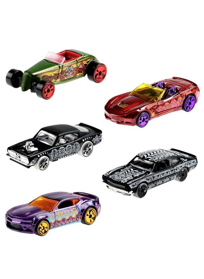 2023 Dia De Los Muertos Halloween Complete Set Of 5 Diecast Vehicles From Dxt91-956F Release