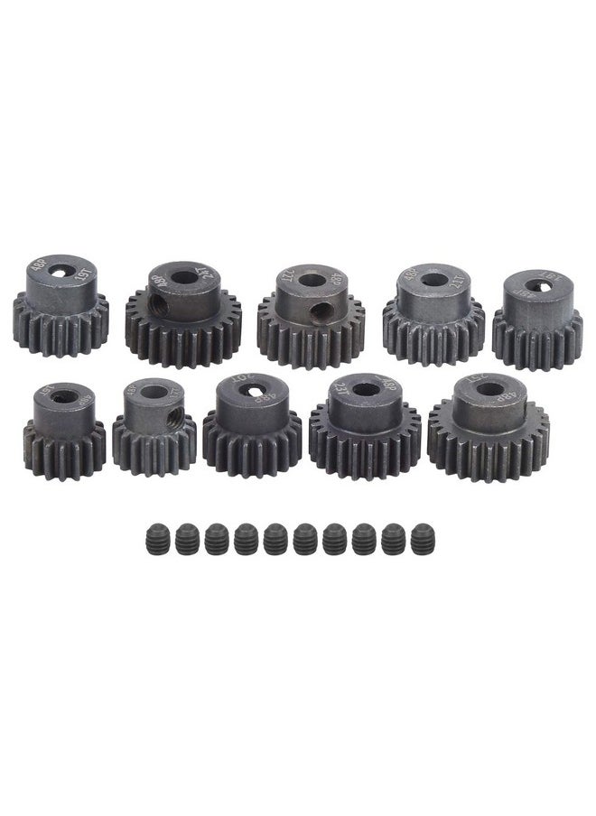 Rc Motor Gear, 10Pcs/Set 16T25T 7075 48P Steel Motor Gear Pinion Rc Accessory Suitable For 1/8 1/10 Brushless Motors