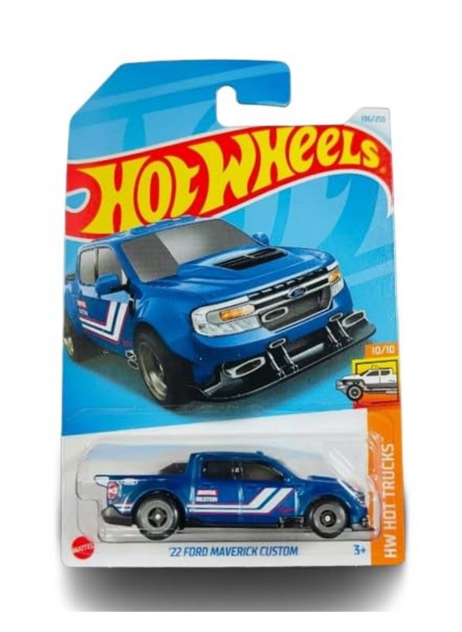 22 Ford Maverick Custom, Blue, Hw Hot Trucks 10/10