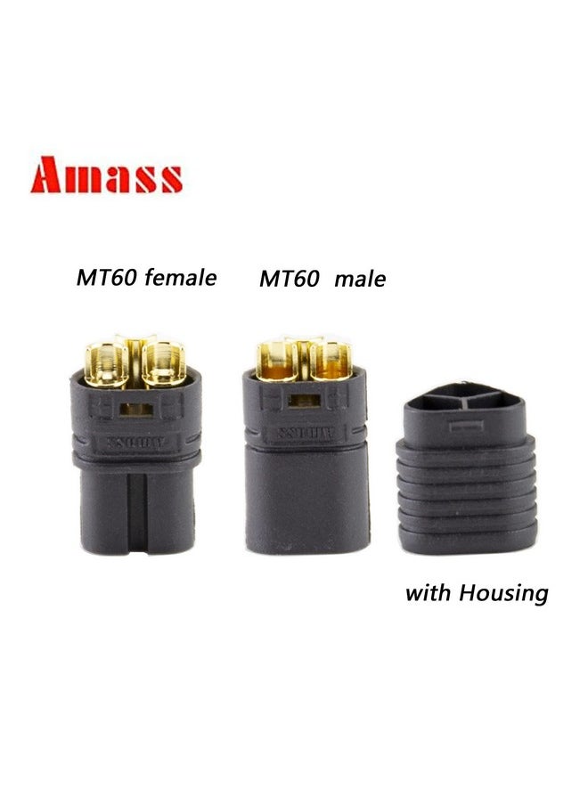 5Pairs Amass Mt60 3.5Mm 3 Pins Bullet Connector Male Female With Housing For Rc Esc Motor Car Boat Quad Project