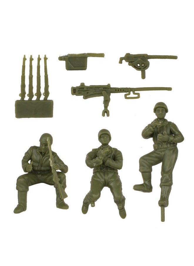 Bmc Cts Ww2 Us M3 Halftrack - 4Pc Od Green Plastic Army Men Armored Vehicle