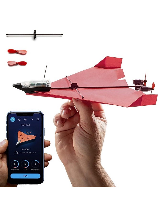 4.0 The Next-Generation Smartphone Rc Controlled Paper Airplane Kit. Easy To Fly With Autopilot & Gyro Stabilizer. For Hobbyists, Pilots, Tinkerers. Stem Ready With Diy Modular Kit