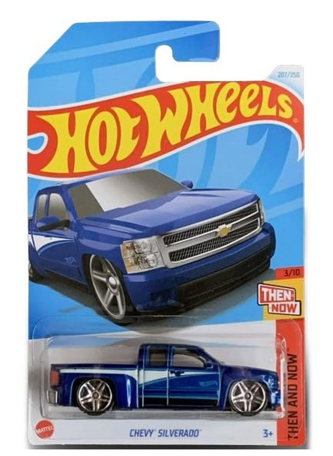 Chevy Silverado (Blue) Then And Now 3/10, Diecast Toy Car