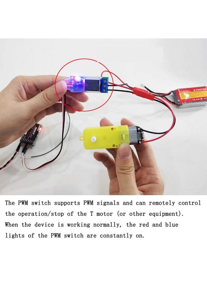 Dc 5V-12V 20A Pwm Switch Controller For Remote Signal Control Of Rc Model Buzzer Led Lights（Black Board）
