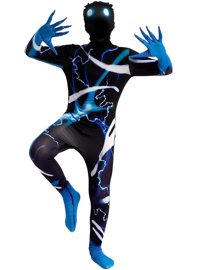 Boys Scary Halloween Costume For Kids, Slenderman Skin Costume, Bodysuit Skinsuit Boys Girls (Medium (8-10 Yr))