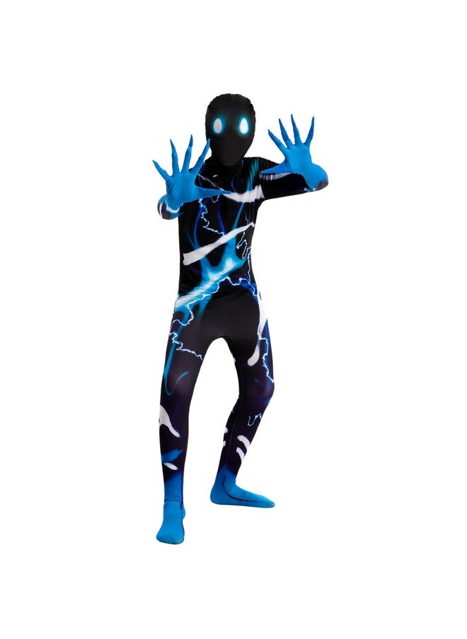 Boys Scary Halloween Costume For Kids, Slenderman Skin Costume, Bodysuit Skinsuit Boys Girls (Medium (8-10 Yr))
