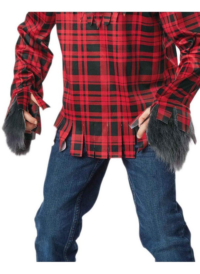 Direct Halloween Boys Gray Full Moon Werewolf Costume (M(8-10)),Red